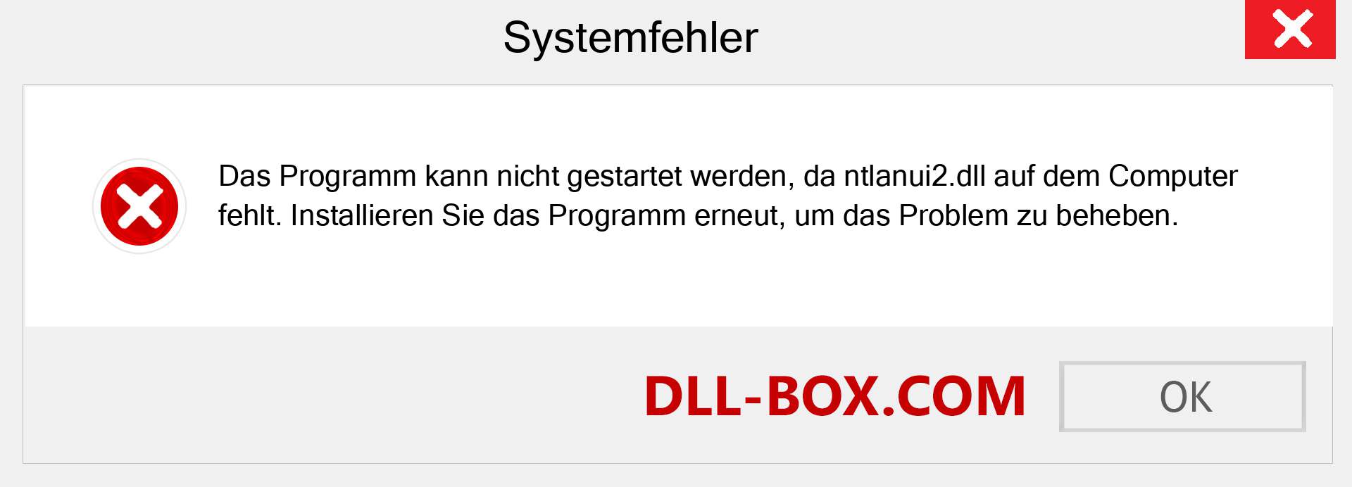 ntlanui2.dll-Datei fehlt?. Download für Windows 7, 8, 10 - Fix ntlanui2 dll Missing Error unter Windows, Fotos, Bildern